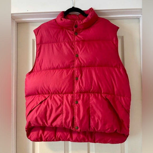 L.L. Bean Men’s Red Puffy Goose Down Vest Size Large - Picture 1 of 5